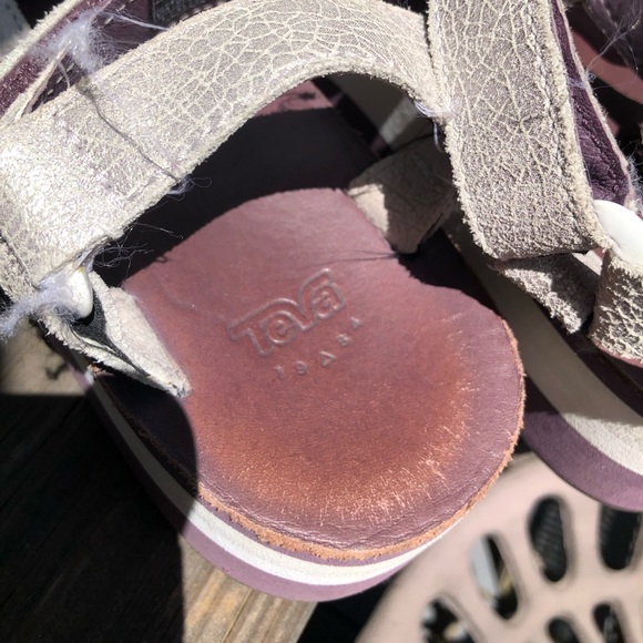 Purple and Silver Leather Teva Platform - Picture 4 of 4